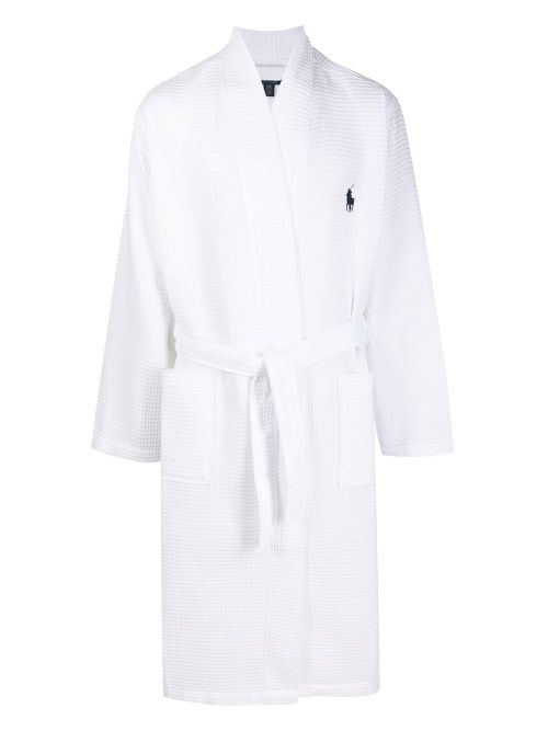 'Polo Pony' motif robe - White