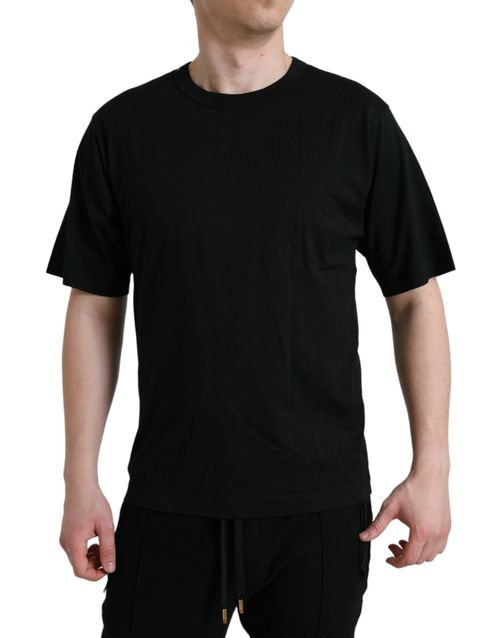 Logo-Embossed Cotton T-Shirt — Black
