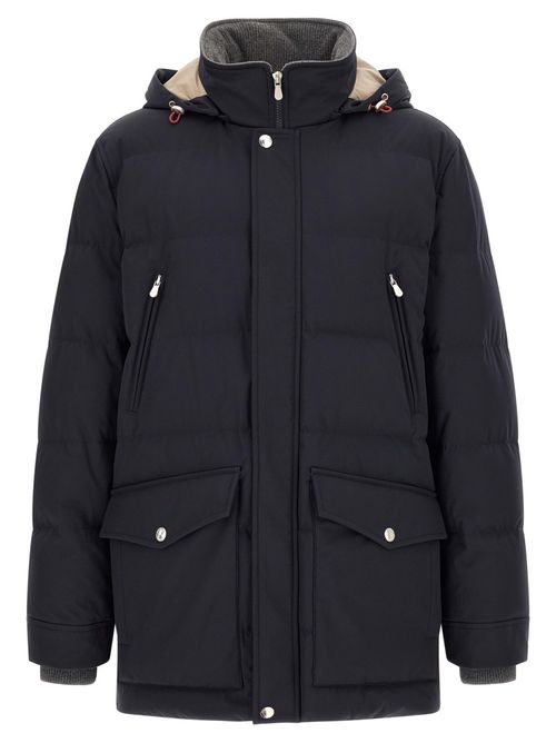 Navy Blue Quilted Jacket