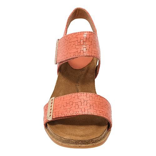 Verdi II Leather Stacked Wedge Sandal - Blue