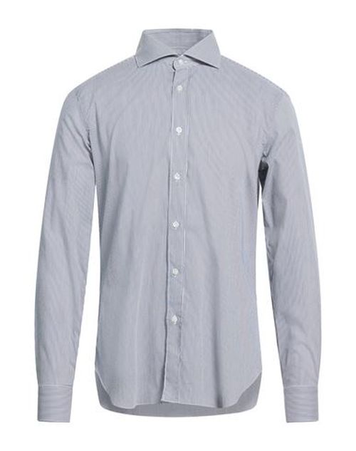 Man Shirt Midnight blue Size 17 Cotton, Polyamide, Elastane