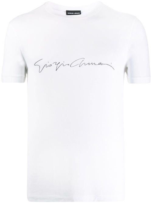 Asv Stretch-Viscose T-Shirt With Signature Logo