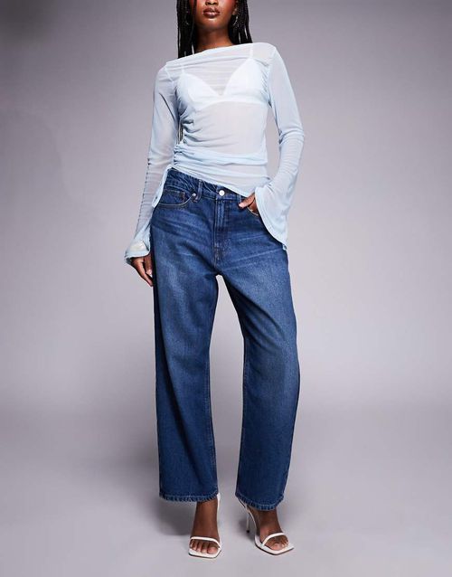 Good 90s cropped relaxed jeans in dark blue