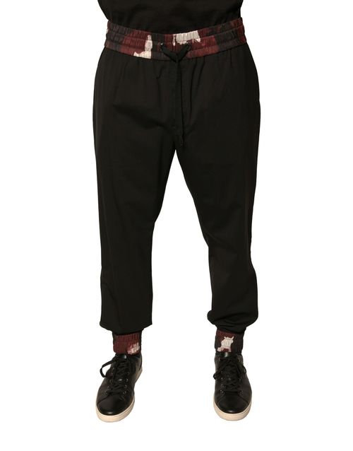 Camouflage Wool Joggers — Black