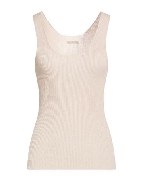 Woman Top Beige Size M Viscose, Polyamide, Metallic fiber