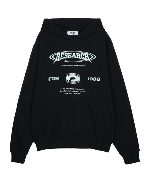 Downtown Logo Embo Hoodie Black