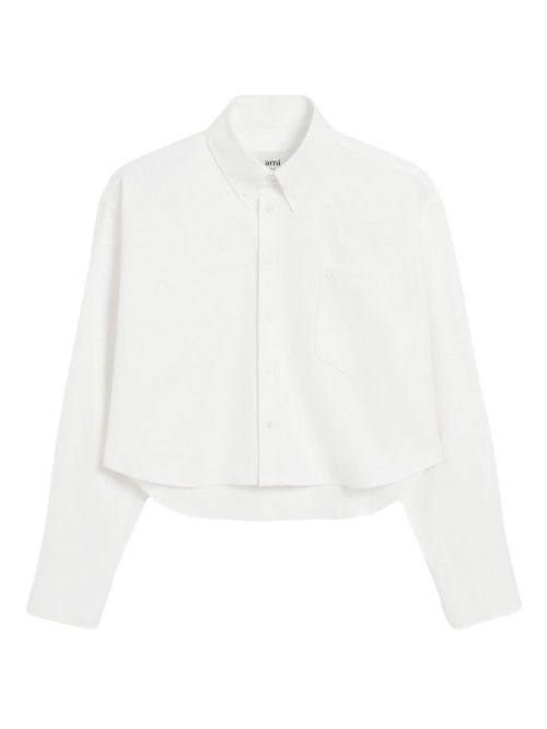 Cotton Ami de Coeur Cropped Oversized Shirt