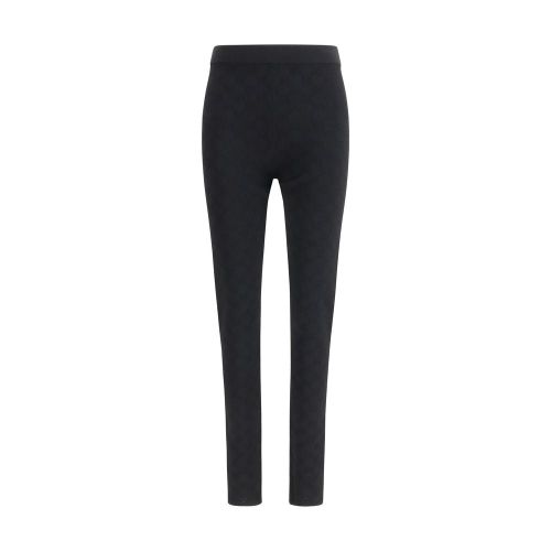 GG Jacquard Viscose Leggings — Black