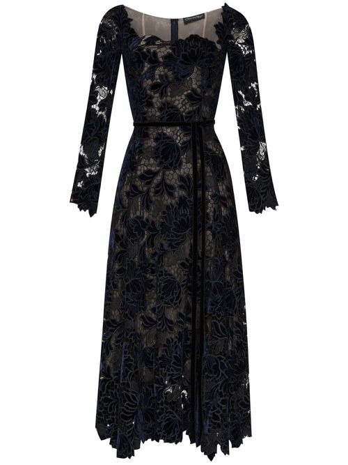 Peony Velvet dress - Blue
