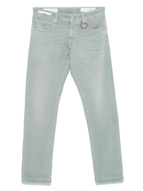 Sartoria Tramarossa logo-patch trousers - Green