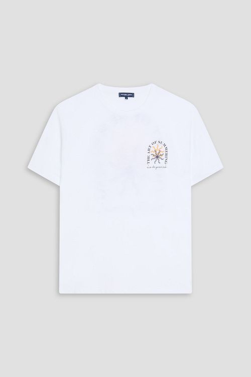 Dinis printed linen and cotton-blend jersey T-shirt - White - S