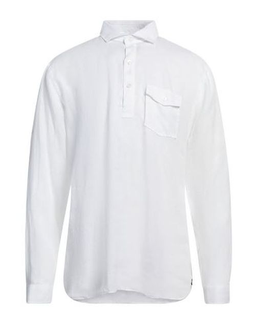 Lardini Man Shirt White Size XL Linen
