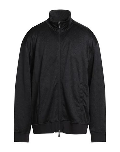 Man Sweatshirt Black Size XXL Polyester, Cotton