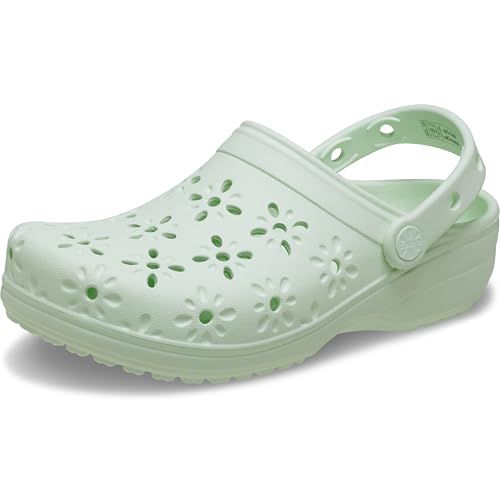 Crocs Unisex Classic Clogs with Floral Cut Out Design
