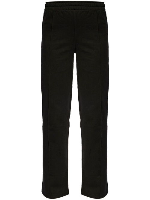Logo-print cotton joggers - Black