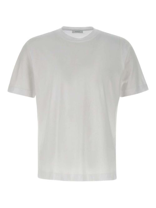 Side-slit crew-neck t-shirt - White