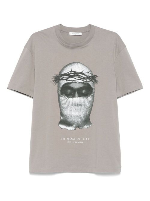 Ih Nom Uh Nit mask-print T-shirt - Grey