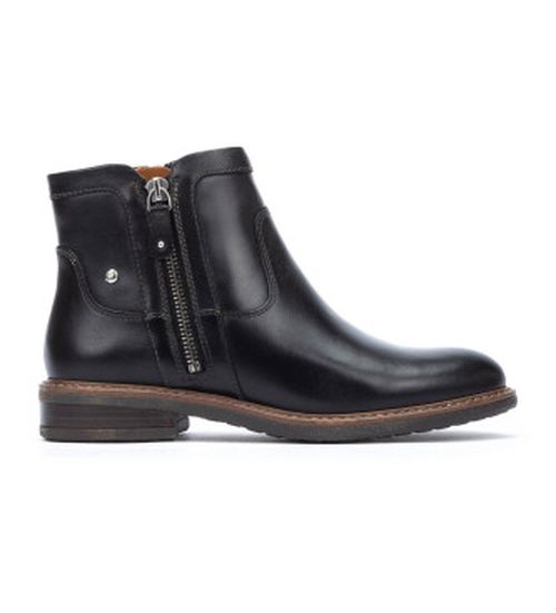Pikolinos for woman. W8J-8747 Aldaya leather ankle boots black (36), Flat, Zip, Casual