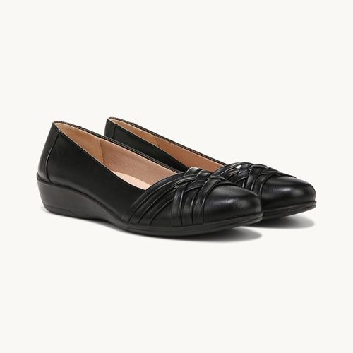 Stride Incredible Slip On Shoes Black Faux Leather