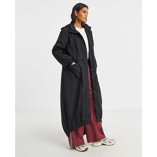 Black Pocket Detail Parachute Parka