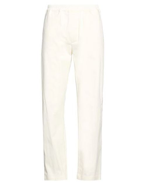 Man Pants Ivory Size L Cotton, Elastane