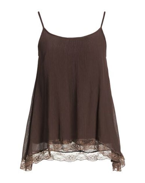 Woman Top Dark brown Size M Viscose