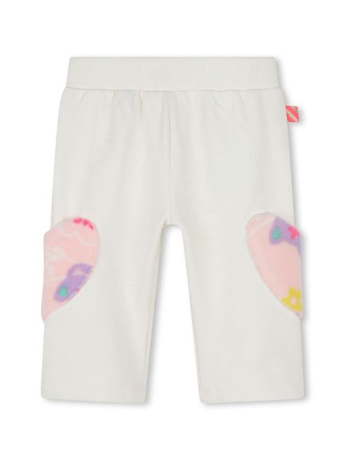 Appliqué track pants - White