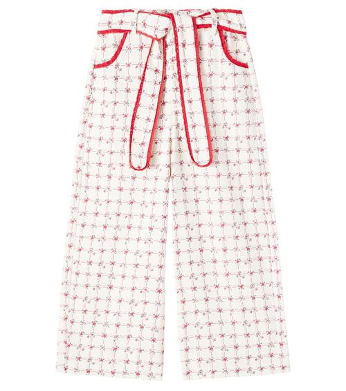 Lissy floral cotton straight pants