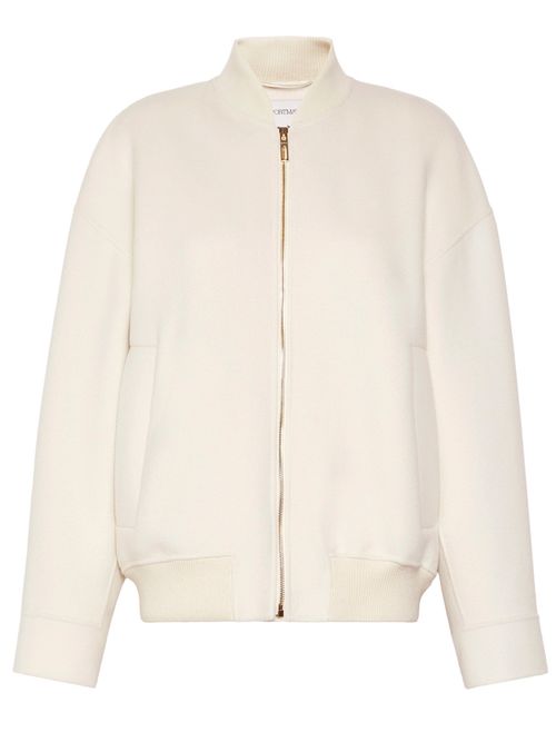 Off White Mock Collar Jacket