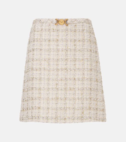 Embellished tweed miniskirt