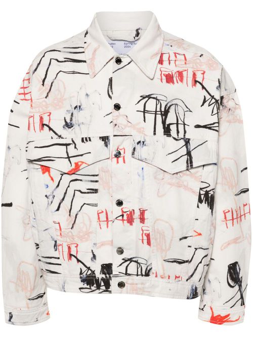X Julian Farade Shadow Twill Ciel de Mai denim jacket - White