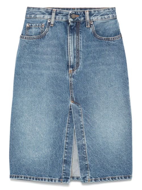 Alessandra Rich denim pencil skirt - Blue