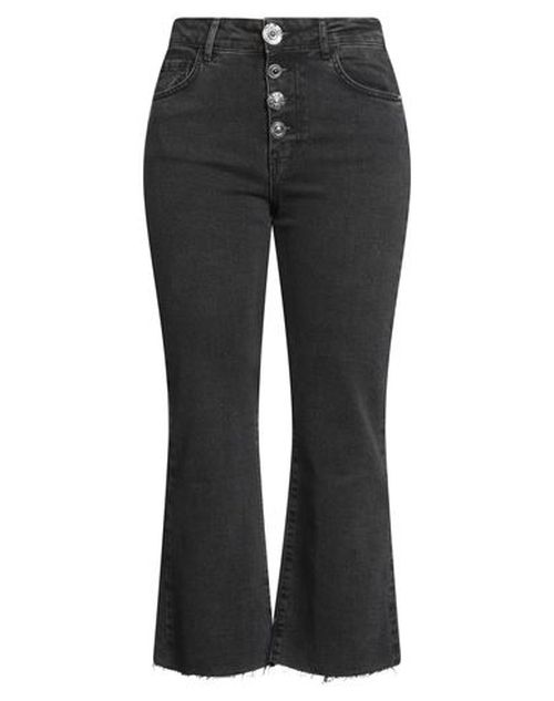 Woman Jeans Black Size 26 Cotton, Elastane