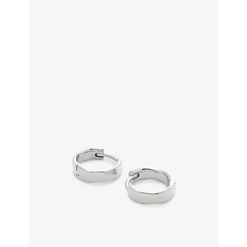 Womens Sterling Silver Siren Muse Recycled Sterling-silver Huggie Earrings 