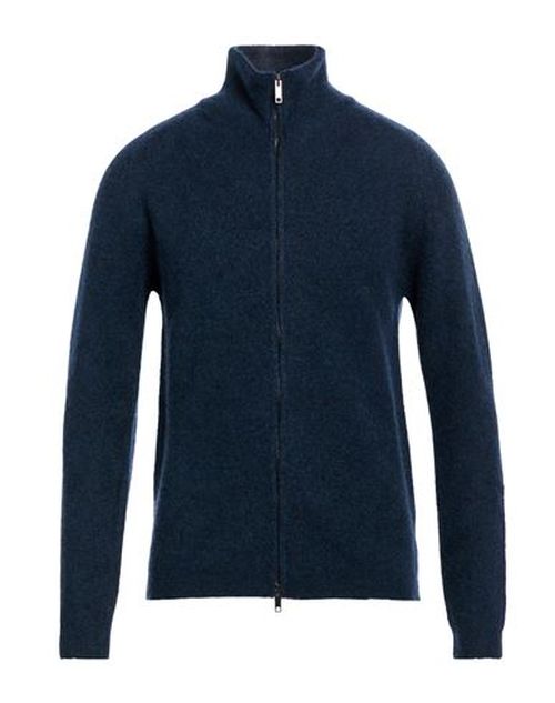 Man Cardigan Navy Size L Merino Wool