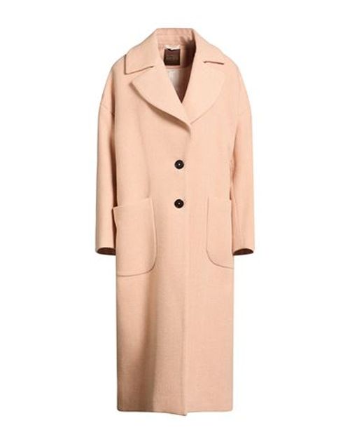 Woman Coat Apricot Size 10 Wool, Polyester, Polyamide