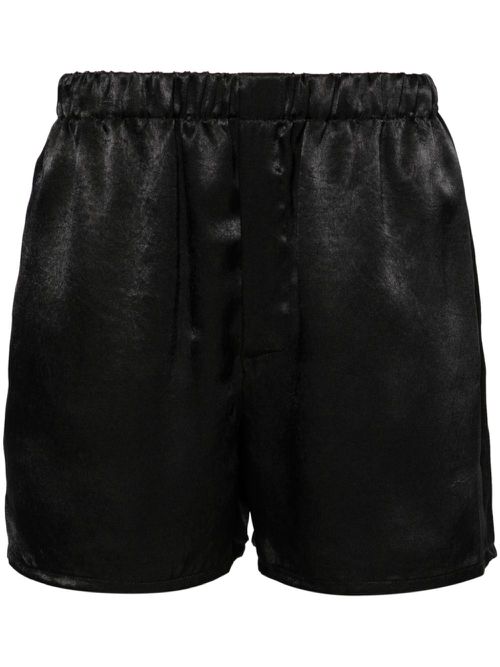 Ribbed virgin wool-blend shirt - Black