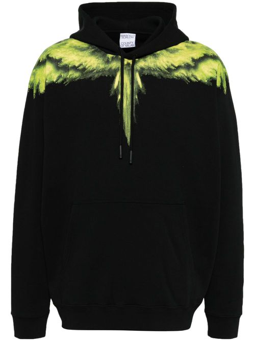 Graphic-print hoodie - Black