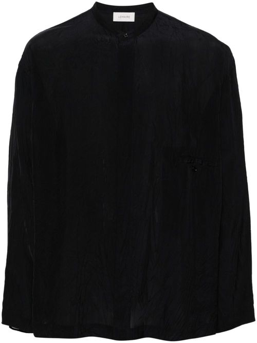 Sheer creased shirt - Blue