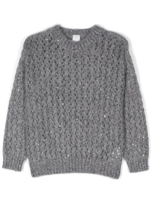 Eleventy open-knit sweater - Grijs