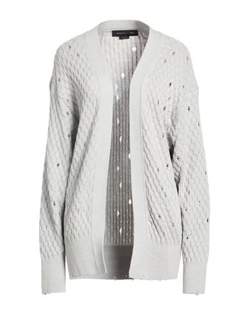 Woman Cardigan Light grey Size M Wool