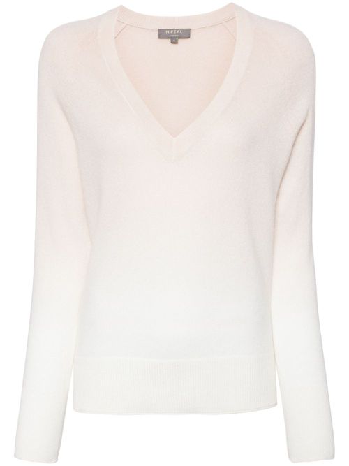 Gradient-effect cashmere jumper - Neutrals