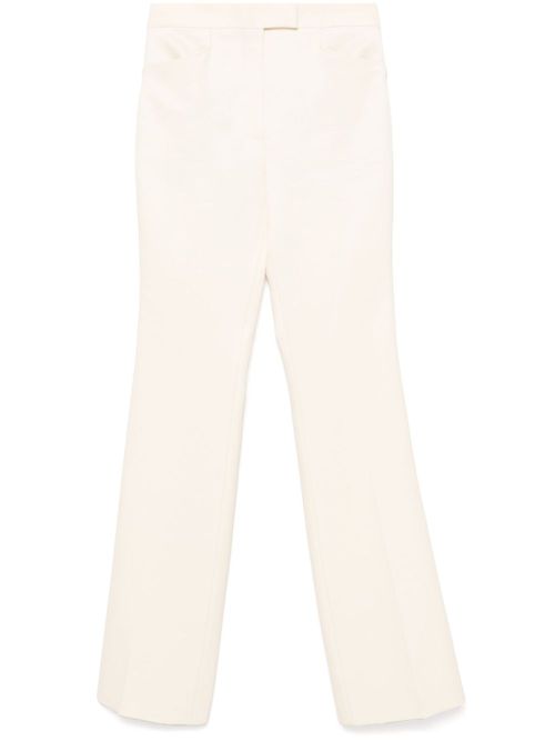 Wide-leg tailored trousers - Neutrals