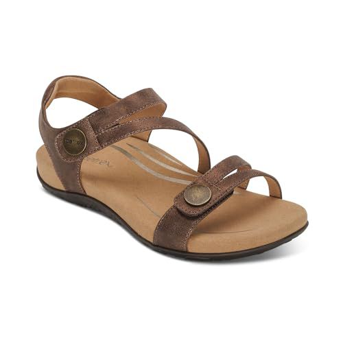 Aetrex Women's Jess Orthopedic Adjustable Quarter Strap Sandals