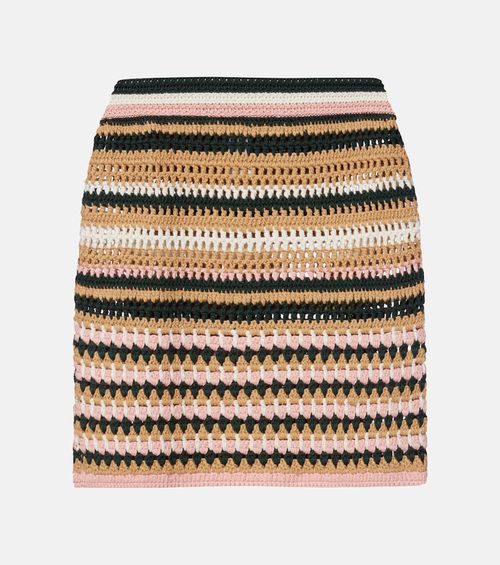 Crochet cotton miniskirt
