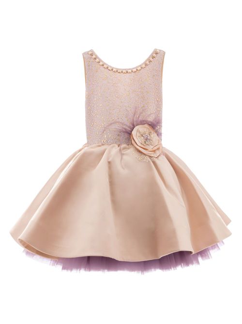 Elva satin-finish dress - Gold
