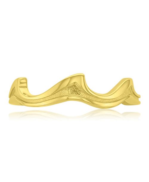 Waterproof Yellow Waves Toe Ring - Gold