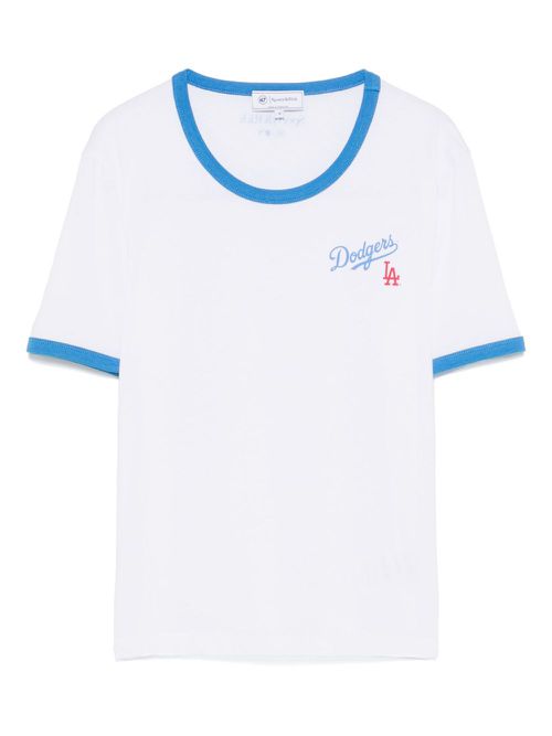 Sporty & Rich x The LA Dodgers Serif Ringer T-shirt - White