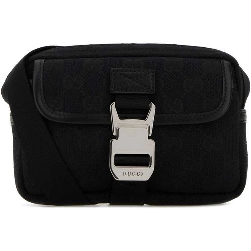 Gucci Black Canvas Mini Crossbody Bag