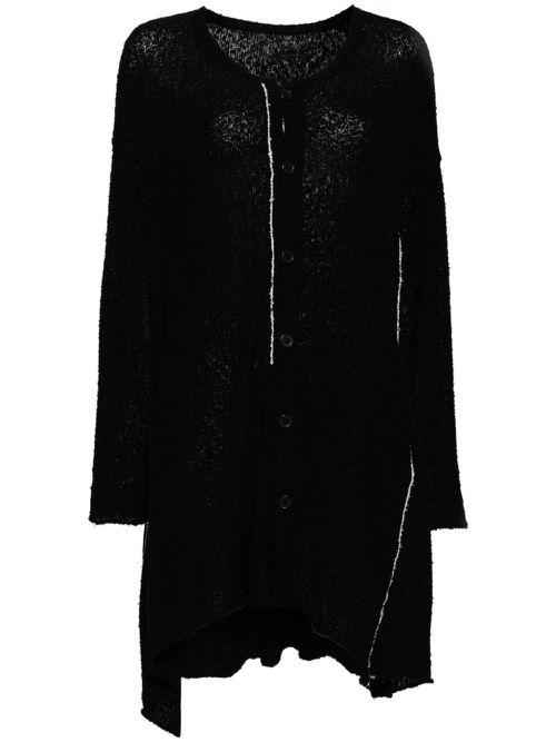 Asymmetric knitted dress - Black